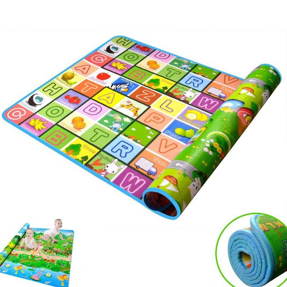 Piso Alfombra Reversible Enrollable para Bebés y Niños 180 X 200 cm