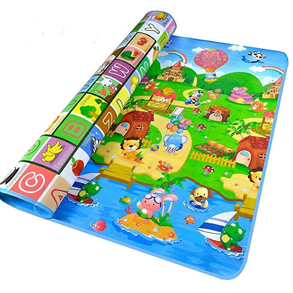 Piso Alfombra Reversible Enrollable para Bebés y Niños 180 X 200 cm