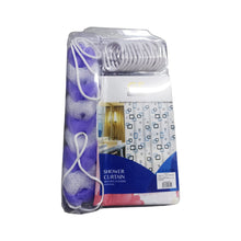 Cortina de Baño Impermeable con Argollas y Esponja