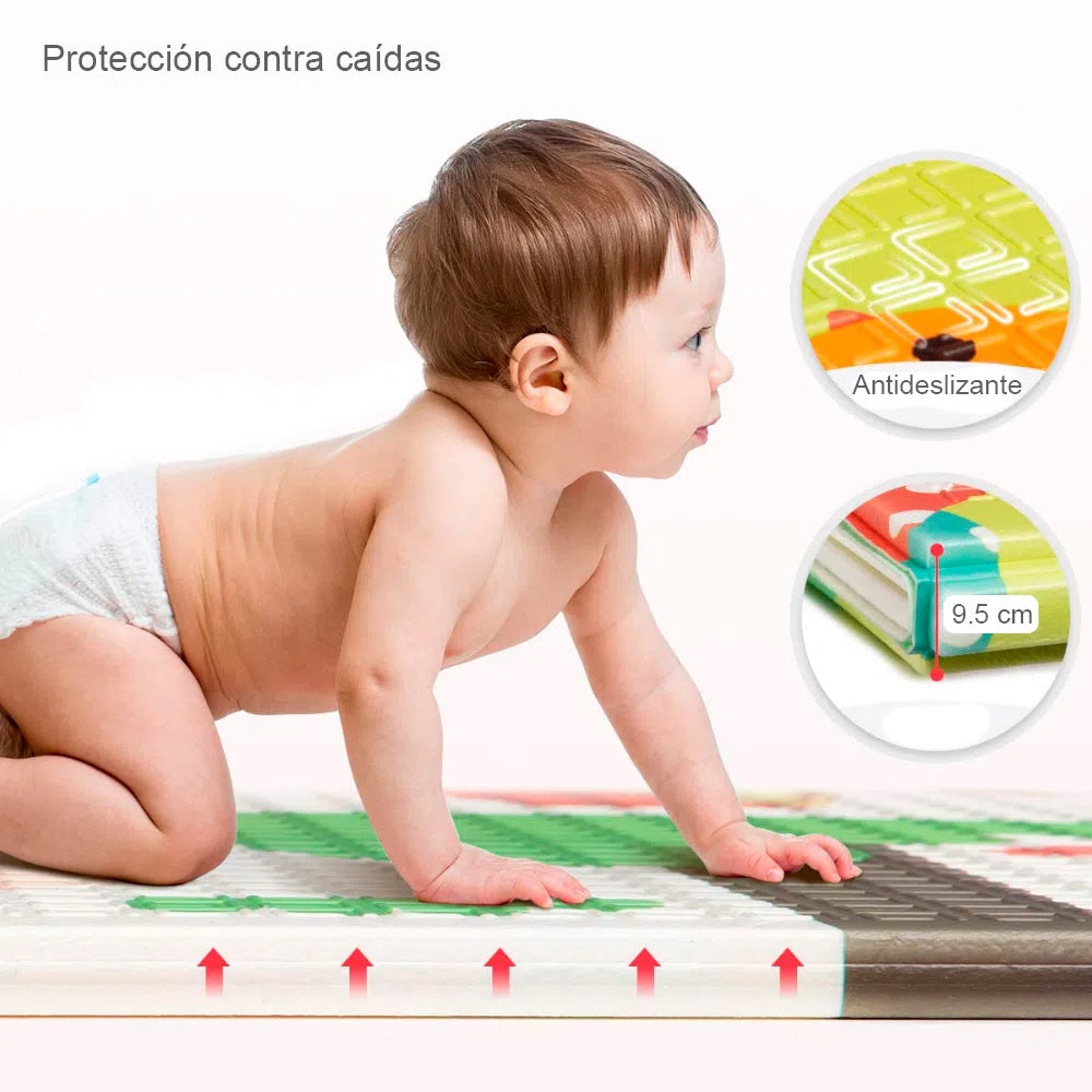 Alfombra interior para bebés, alfombra impermeable para gatear