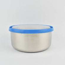 Set de Bowls de Acero Inoxidable con Tapa de Colores 03 Pzas.